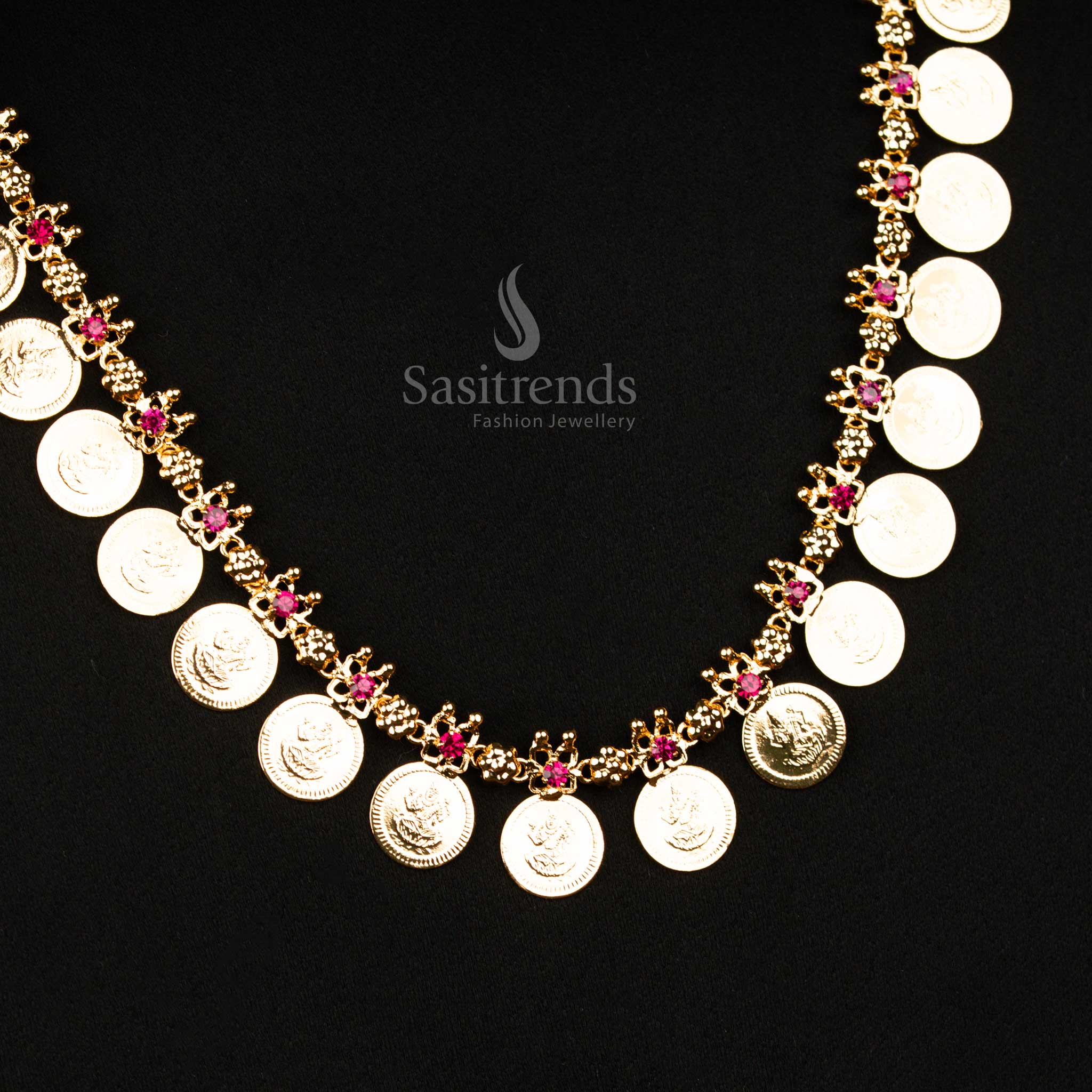 Guaranteed Micro Gold Plated Lakshmi Coin Necklace |  Look Like Real Gold - Sasitrends - Image 10