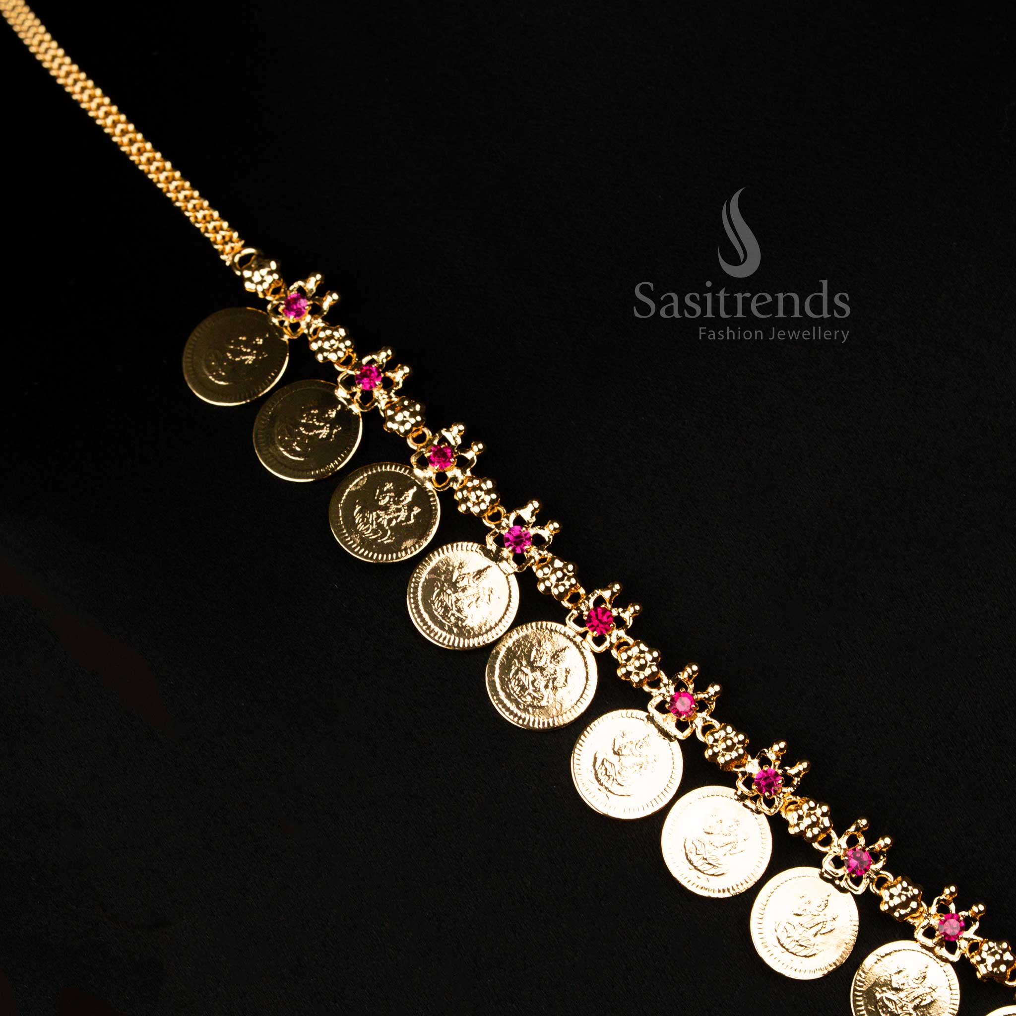 Guaranteed Micro Gold Plated Lakshmi Coin Necklace |  Look Like Real Gold - Sasitrends - Image 4