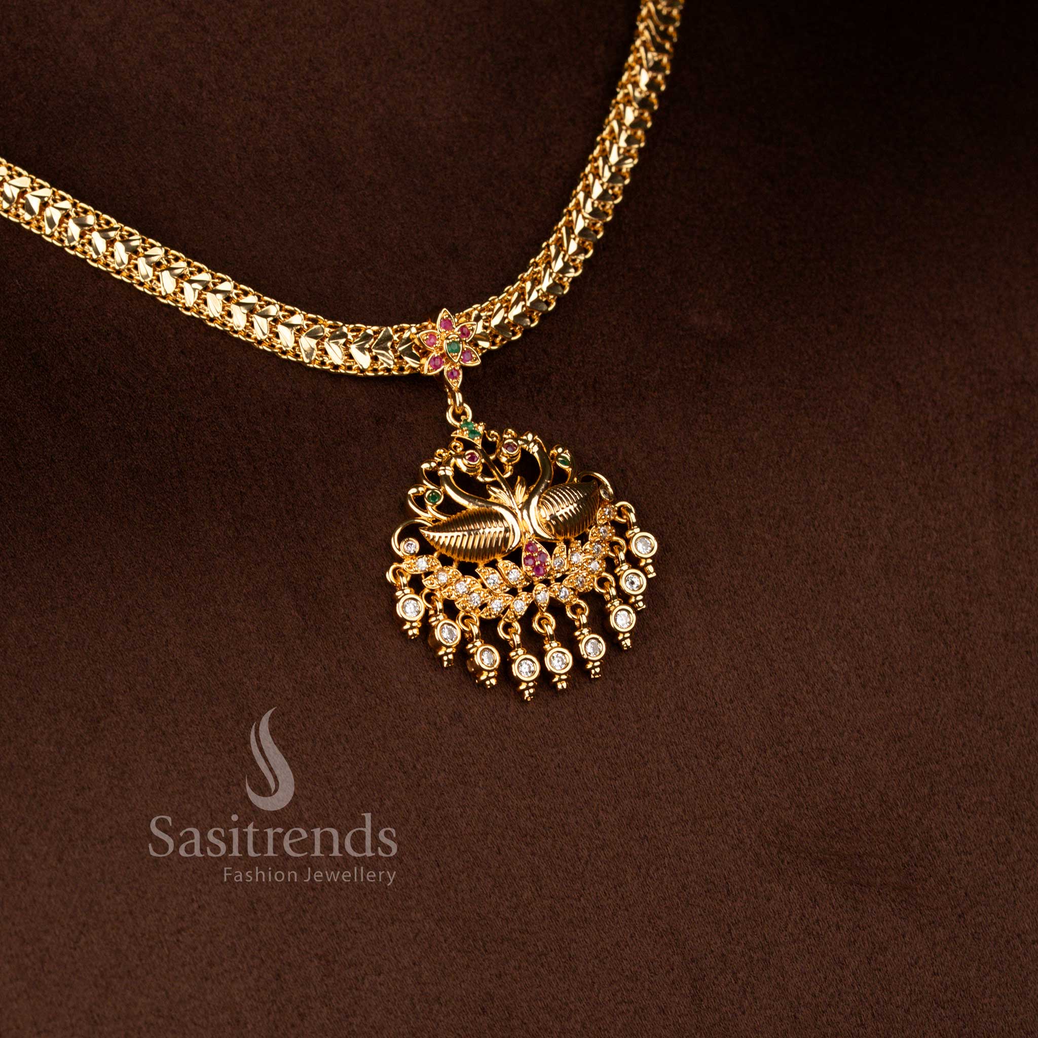 Amazing Grand Collection Of Impon Addigai One Gram Micro Gold Plated Pendant Chain Design Necklace | Looks Like Real Gold - Image 10