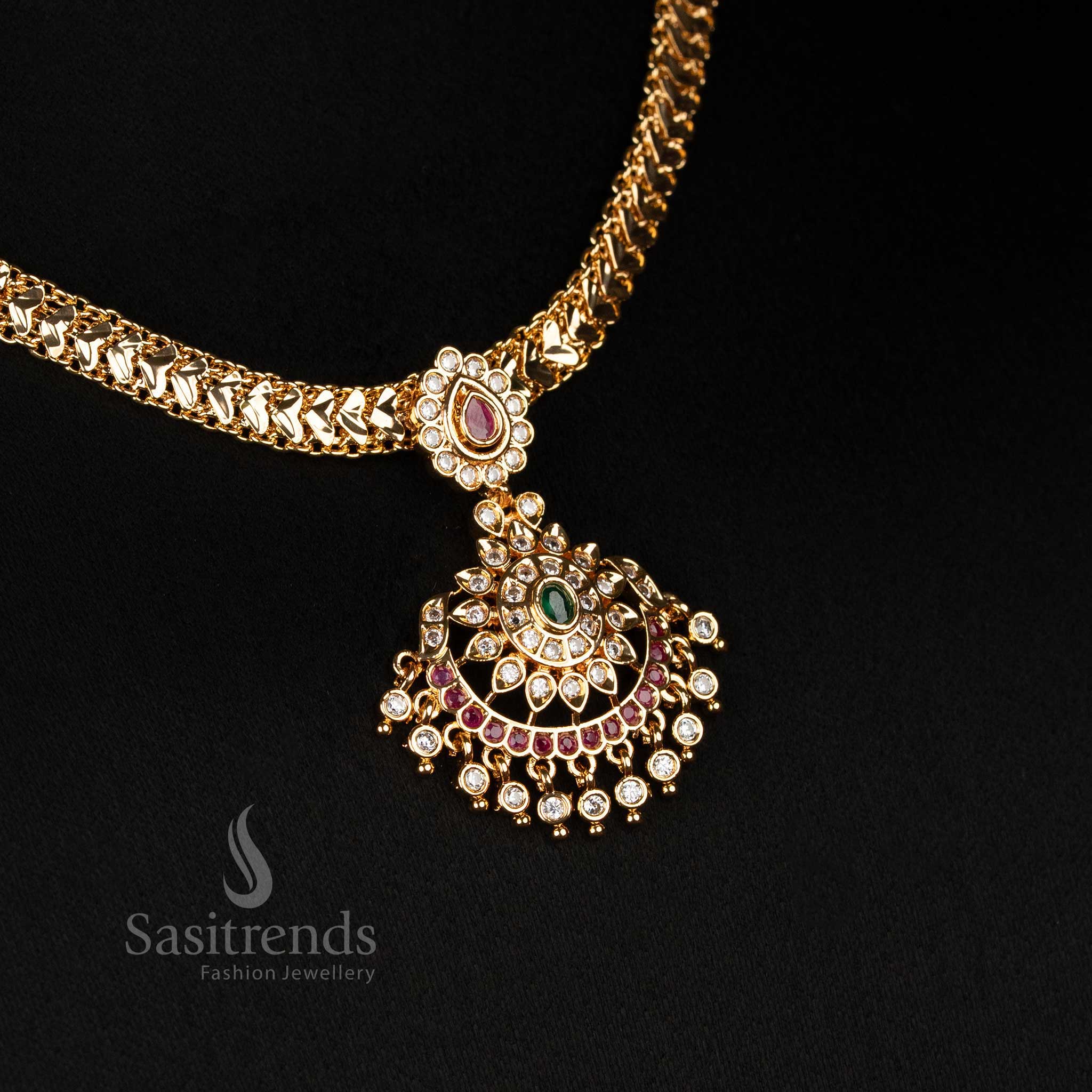 Amazing Grand Collection Of Impon Addigai One Gram Micro Gold Plated Pendant Chain Design Necklace | Looks Like Real Gold - Image 12