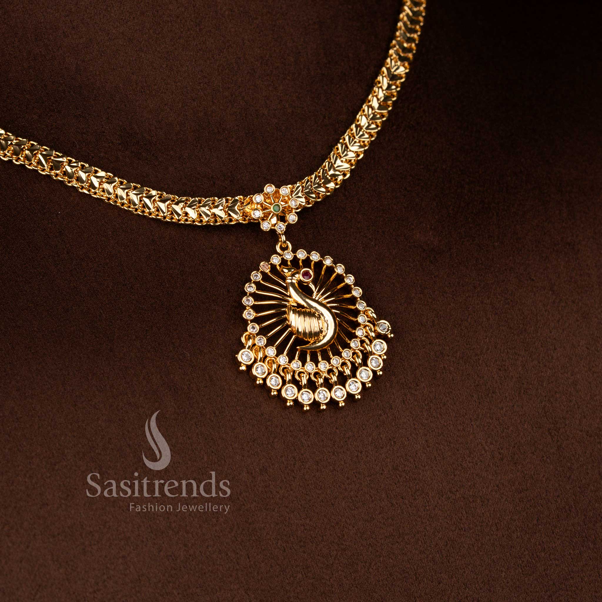 Amazing Grand Collection Of Impon Addigai One Gram Micro Gold Plated Pendant Chain Design Necklace | Looks Like Real Gold - Image 16
