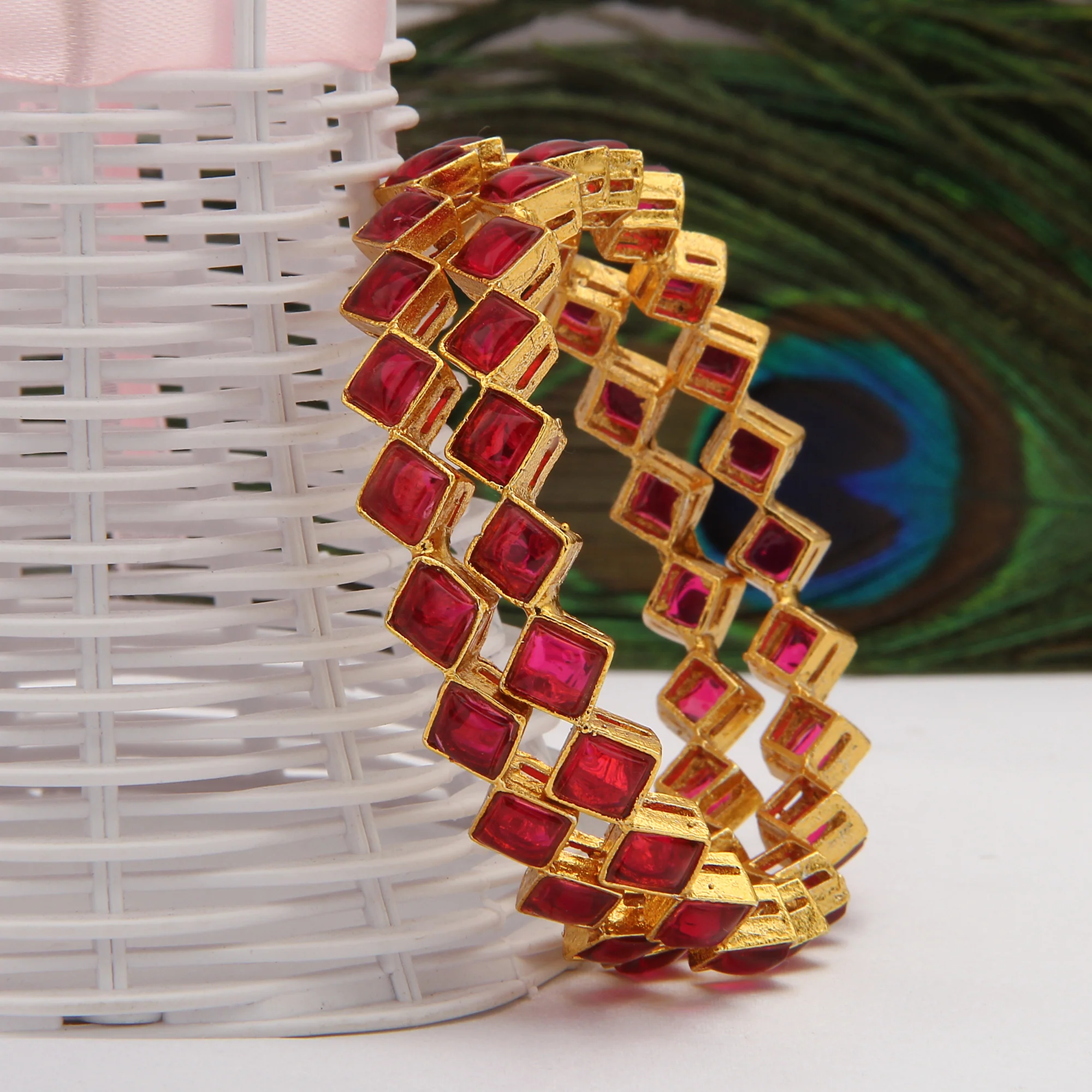 Traditional Antique Imitation Bangles For Festive Wear - Sasitrends