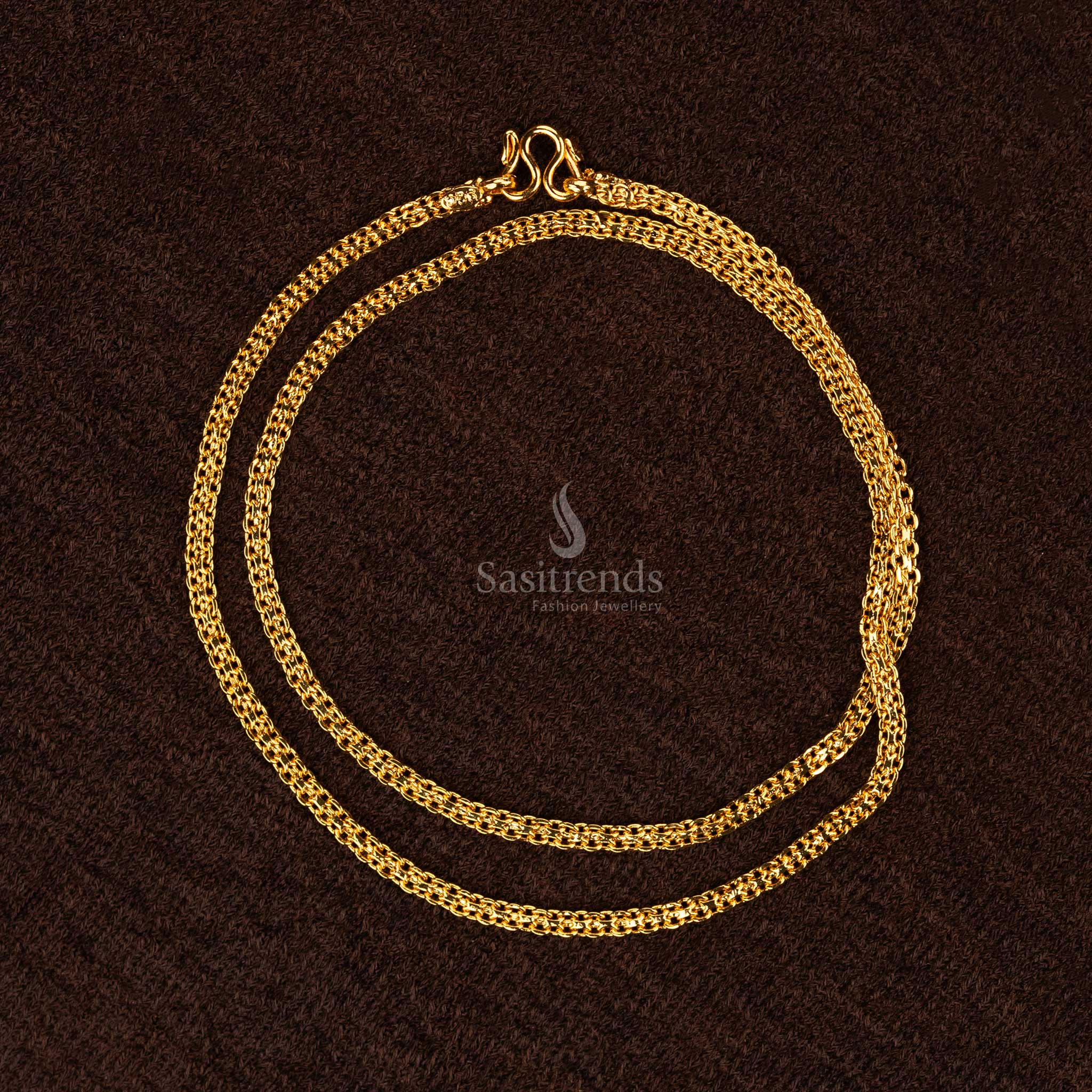 Guaranteed Micro Gold Plated Bismark Chain – 1 Gram with 24K Gold Finish (Very Thin, Thin, Medium, Thick) - Sasitrends - Image 3