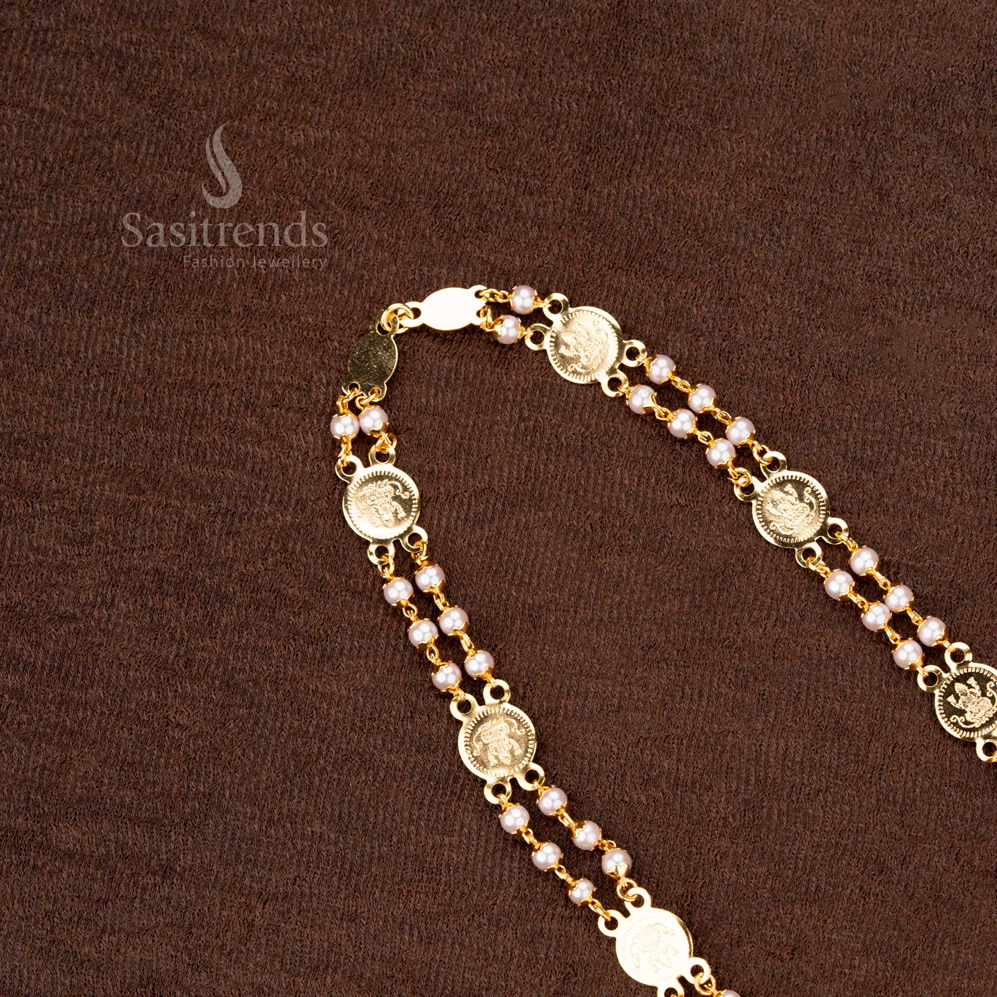 Traditional Lakshmi Coin Micro Gold Plated Temple Chain - Sasitrends - Image 19