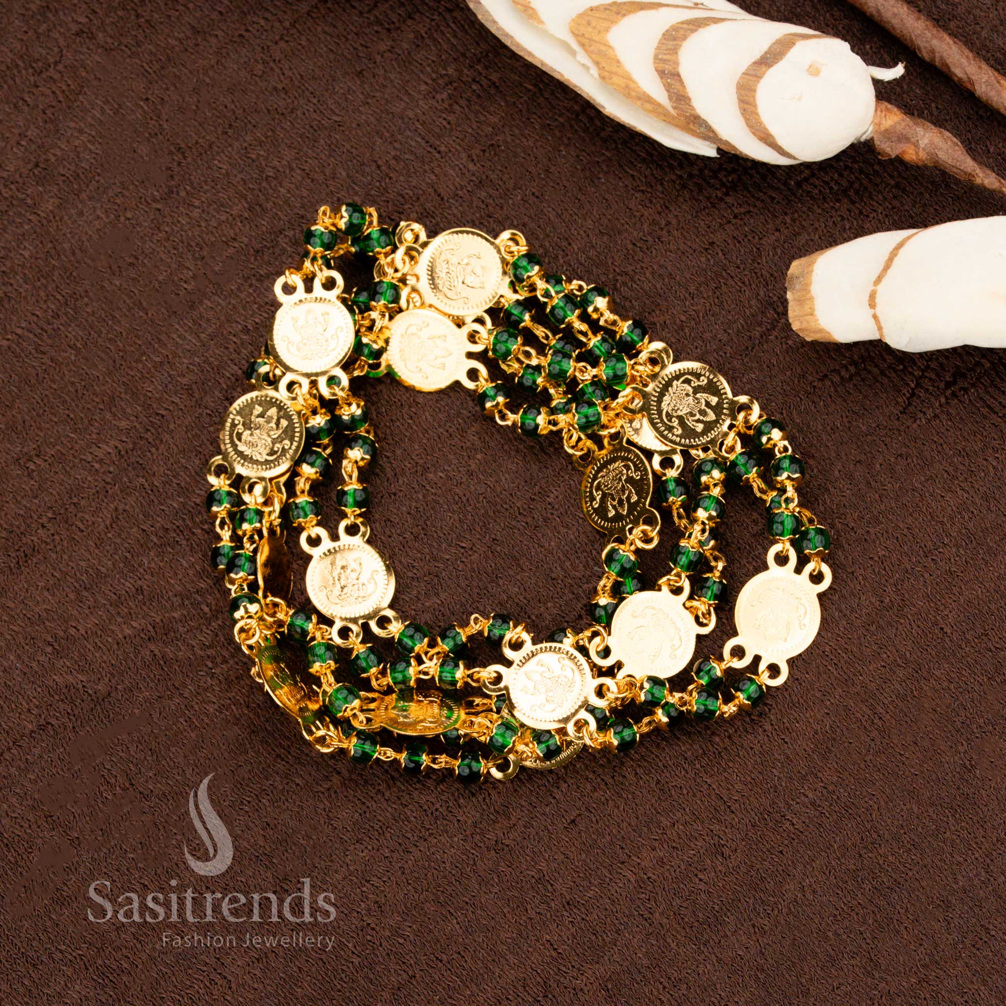 Traditional Lakshmi Coin Micro Gold Plated Temple Chain - Sasitrends - Image 20
