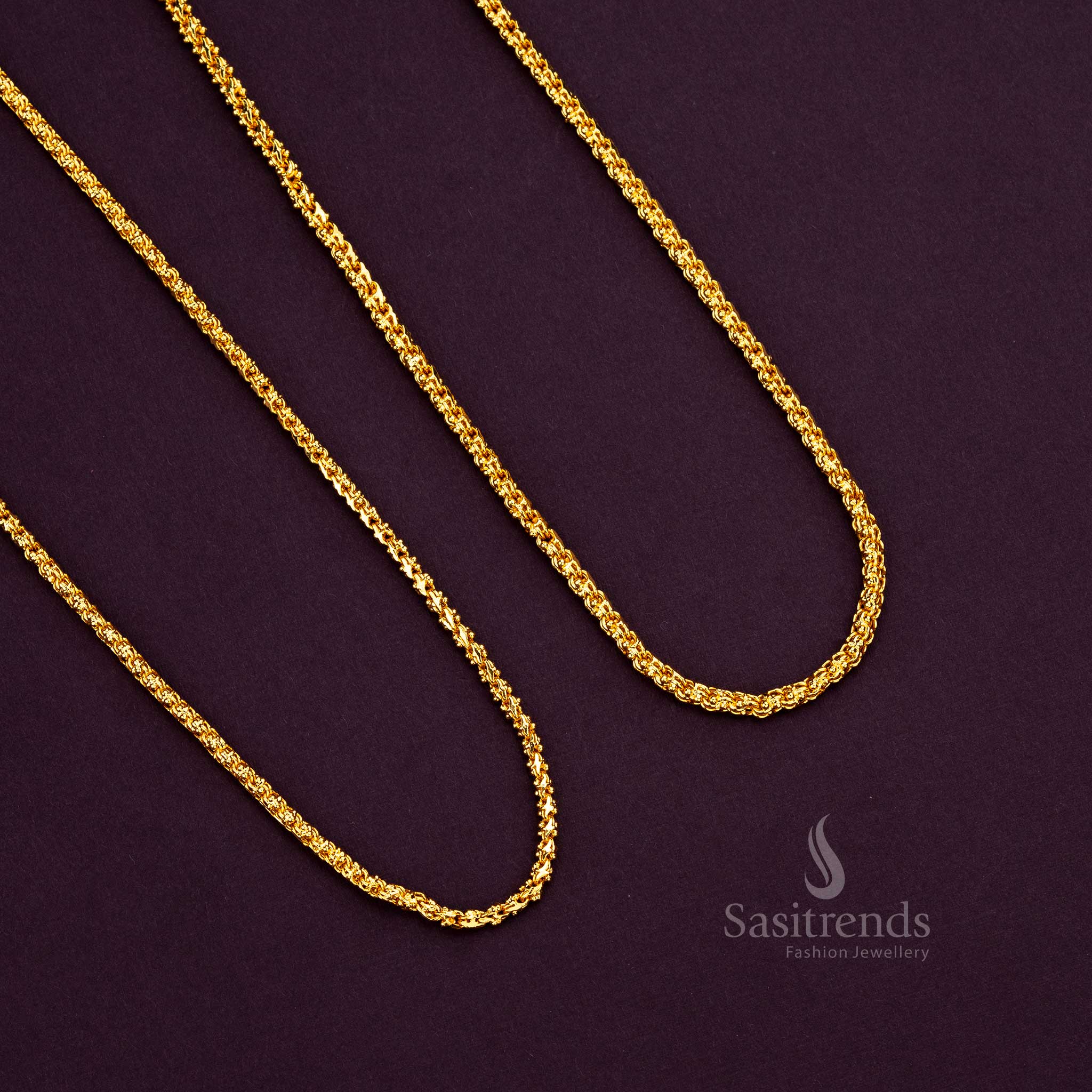 24 Carat Pure Gold Micro Gold Plated Traditional Rope Chain – One Gram Jewellery, Guaranteed to Look Like Real Gold - Sasitrends - Image 4