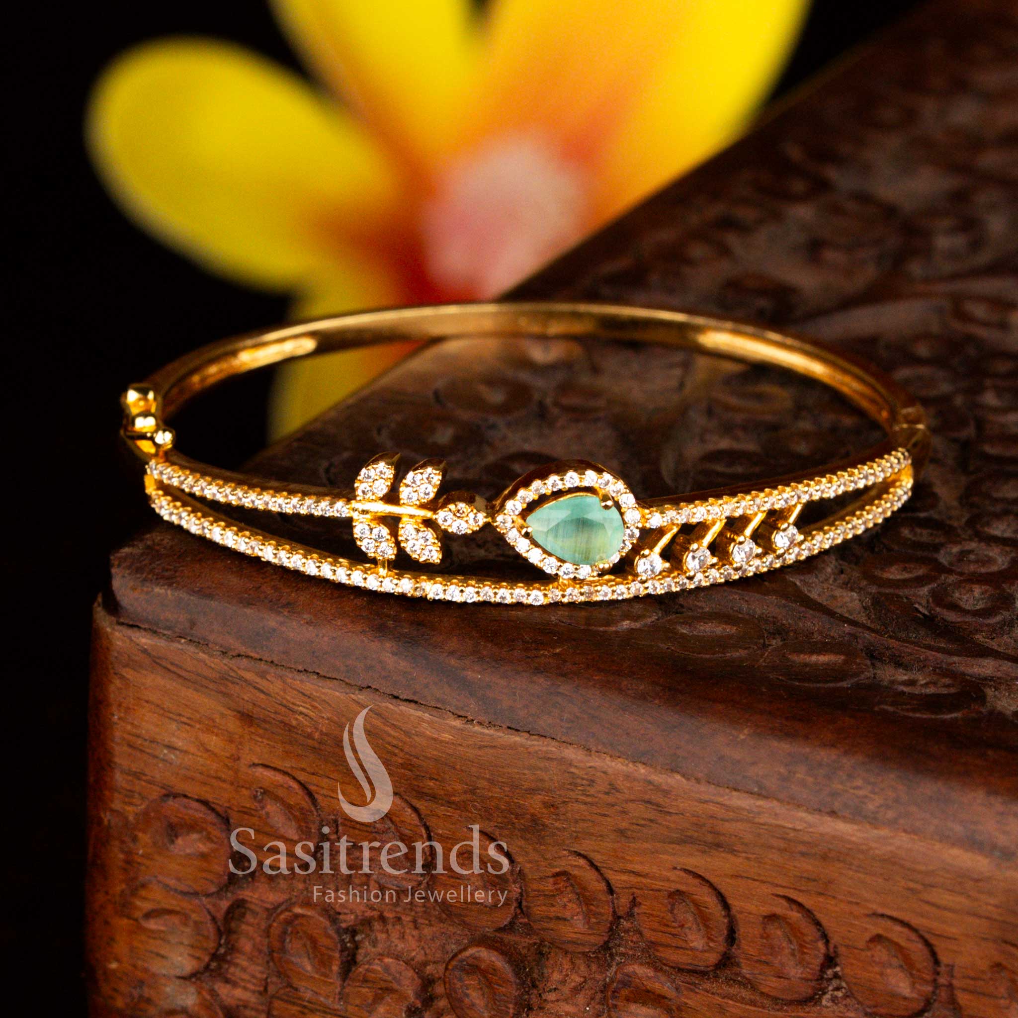 Exclusive Collection of Micro Gold Plated American Diamond Guaranteed Openable Kada Bracelets - Sasitrends - Image 11