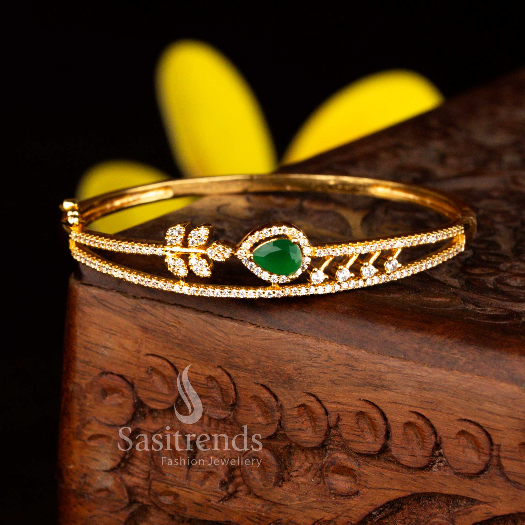 Exclusive Collection of Micro Gold Plated American Diamond Guaranteed Openable Kada Bracelets - Sasitrends - Image 16