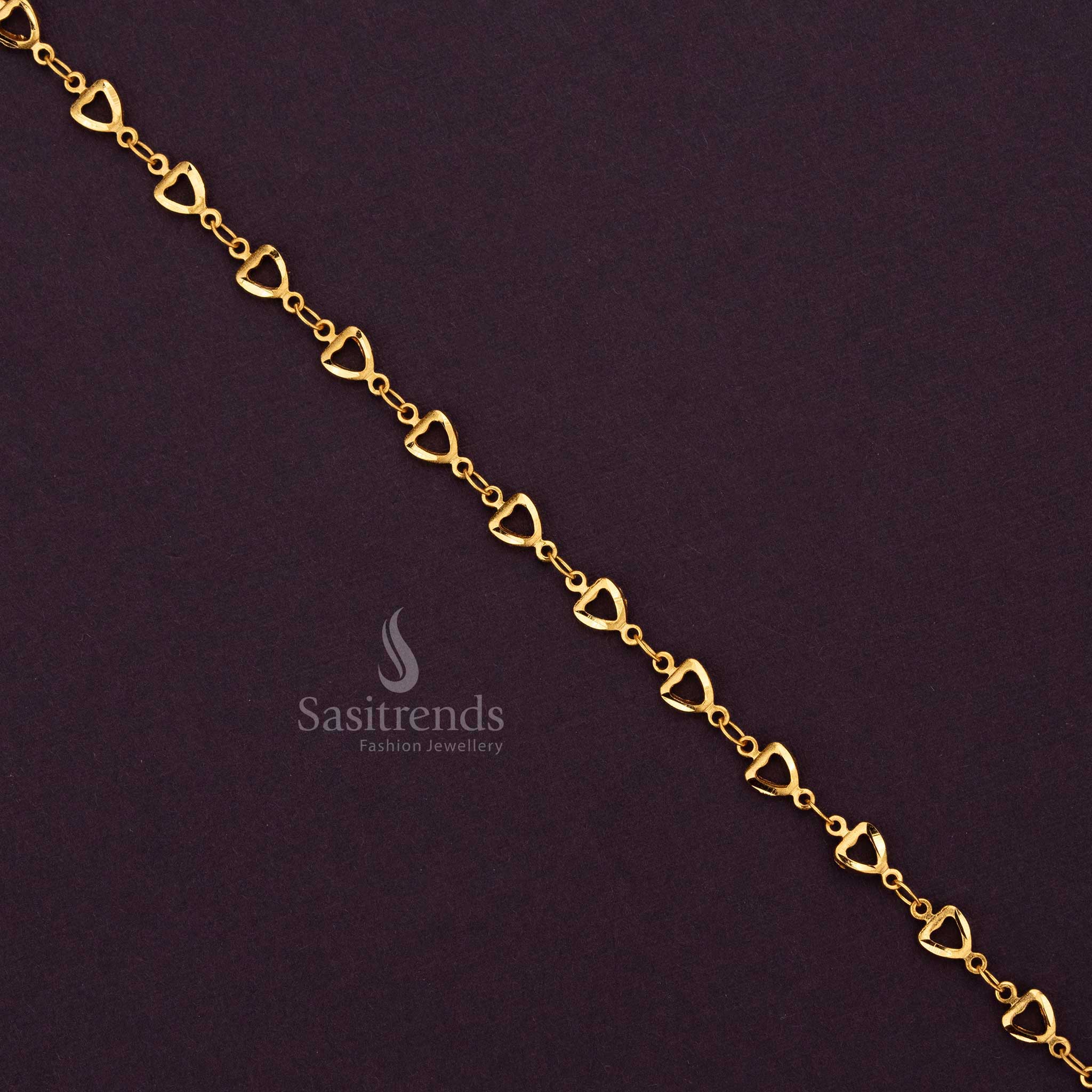 Collection of Guaranteed 1 Gram Micro Gold Plated Bracelet | Elegant Design for Teens - Sasitrends - Image 11