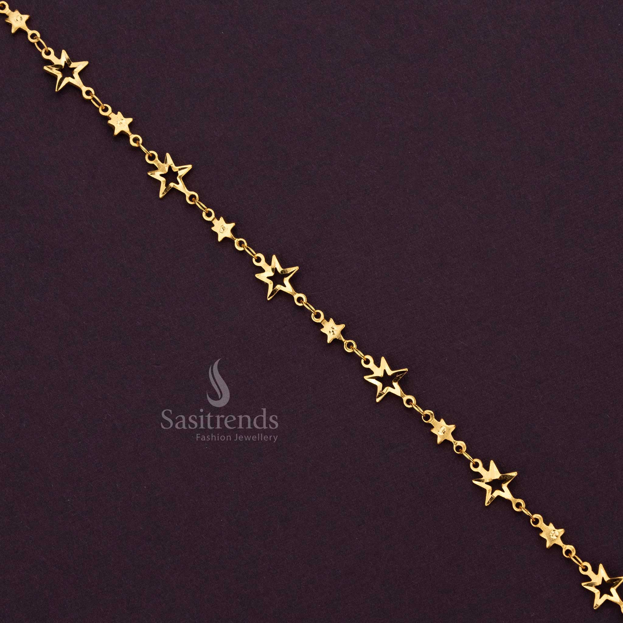 Collection of Guaranteed 1 Gram Micro Gold Plated Bracelet | Elegant Design for Teens - Sasitrends - Image 12