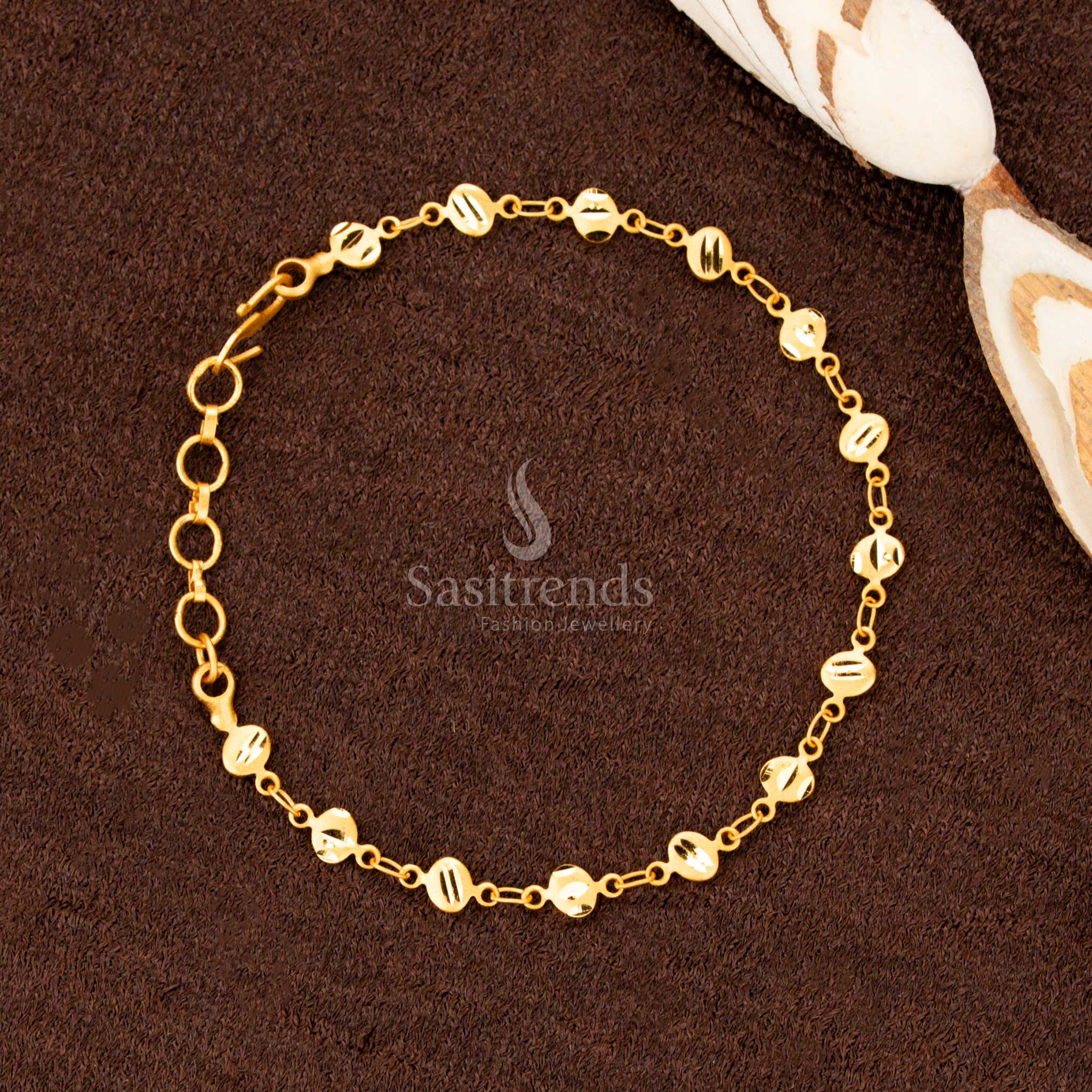 Collection of Guaranteed 1 Gram Micro Gold Plated Bracelet | Elegant Design for Teens - Sasitrends - Image 17