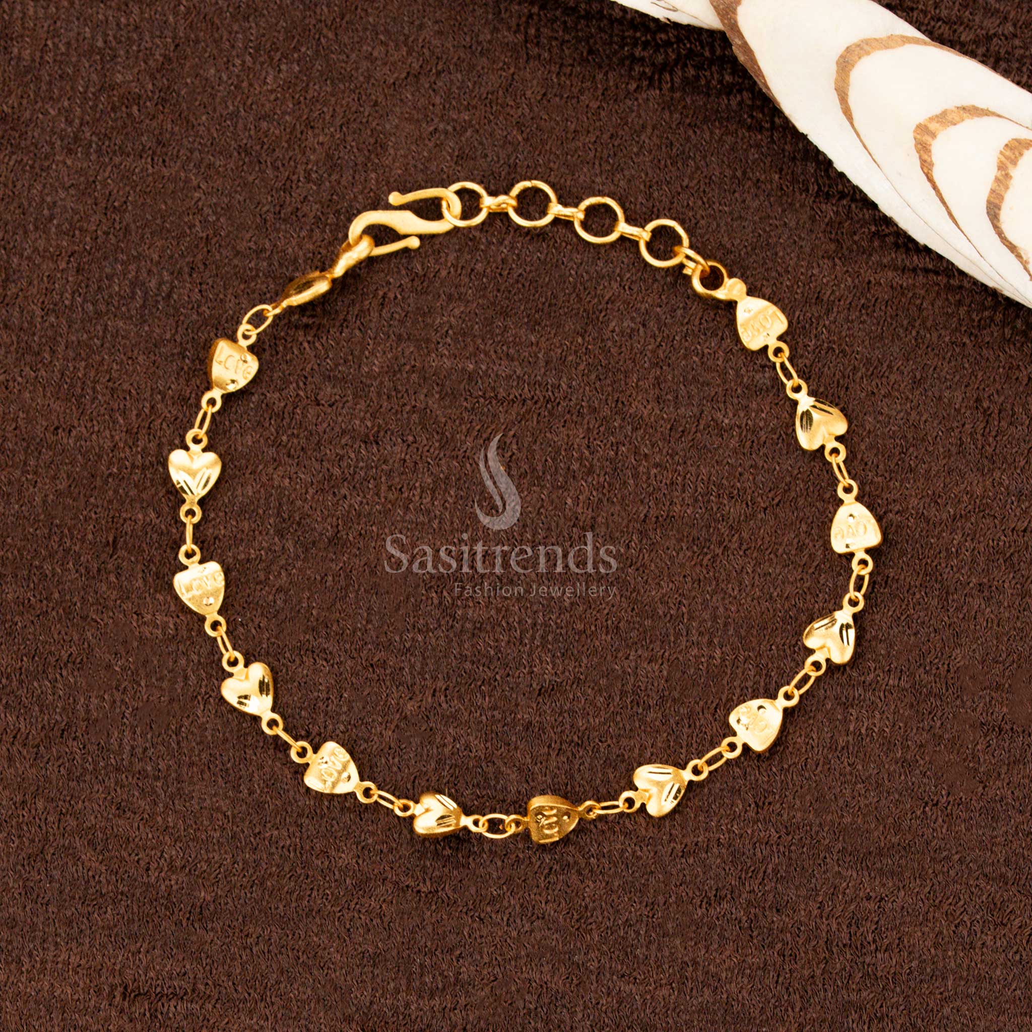 Collection of Guaranteed 1 Gram Micro Gold Plated Bracelet | Elegant Design for Teens - Sasitrends - Image 18