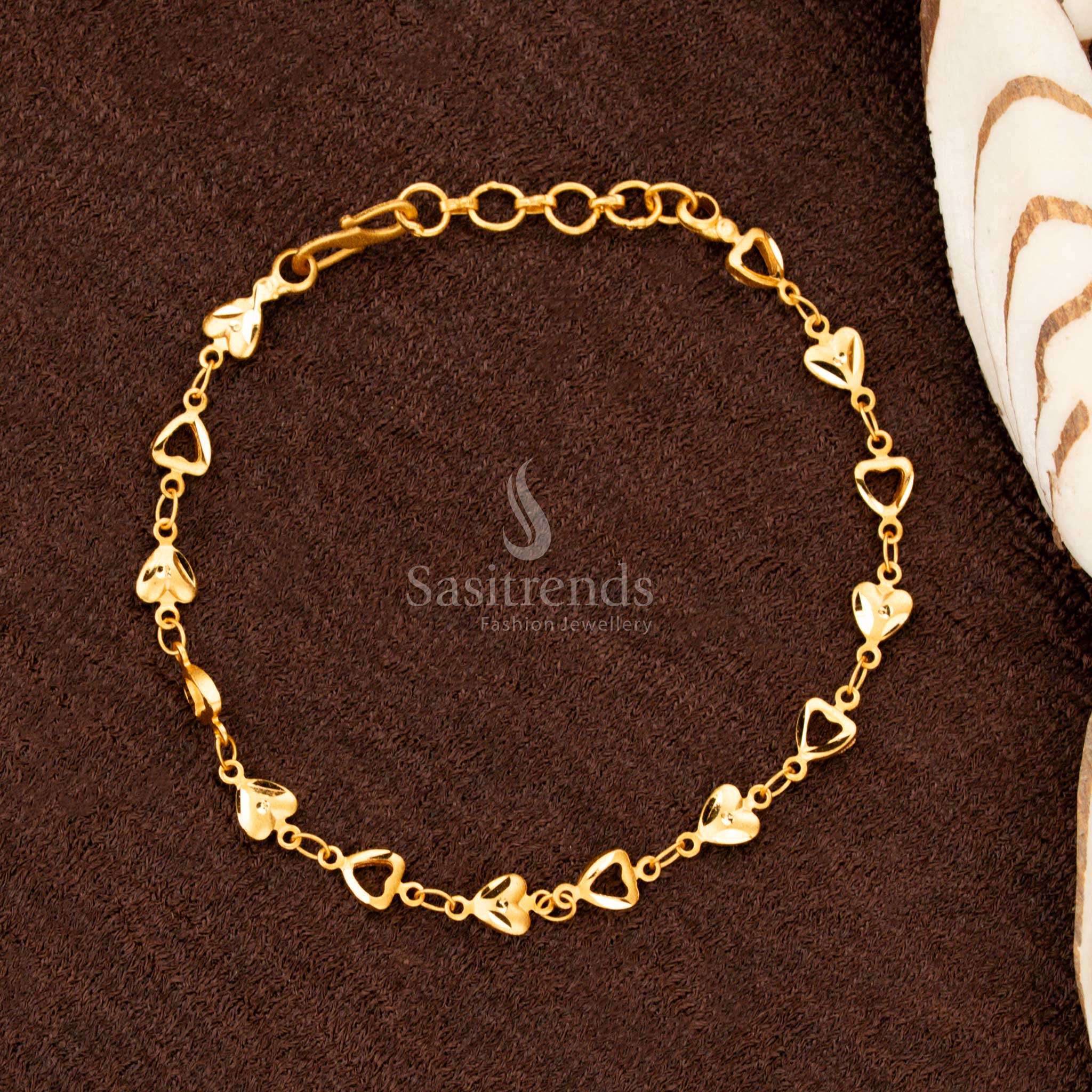 Collection of Guaranteed 1 Gram Micro Gold Plated Bracelet | Elegant Design for Teens - Sasitrends - Image 22