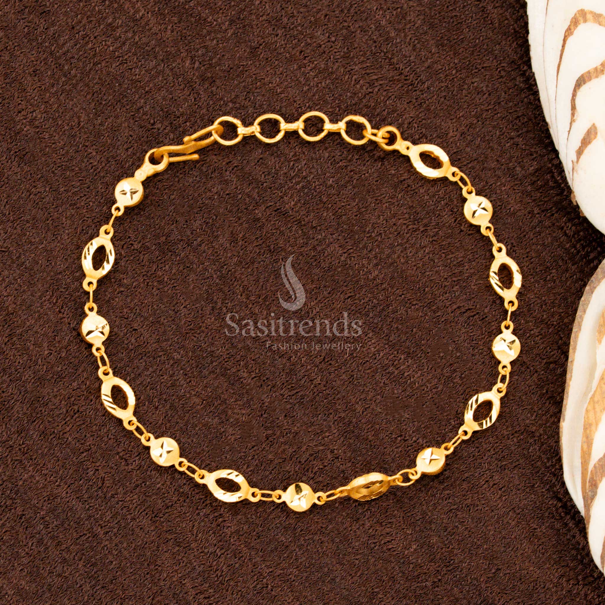Collection of Guaranteed 1 Gram Micro Gold Plated Bracelet | Elegant Design for Teens - Sasitrends - Image 23