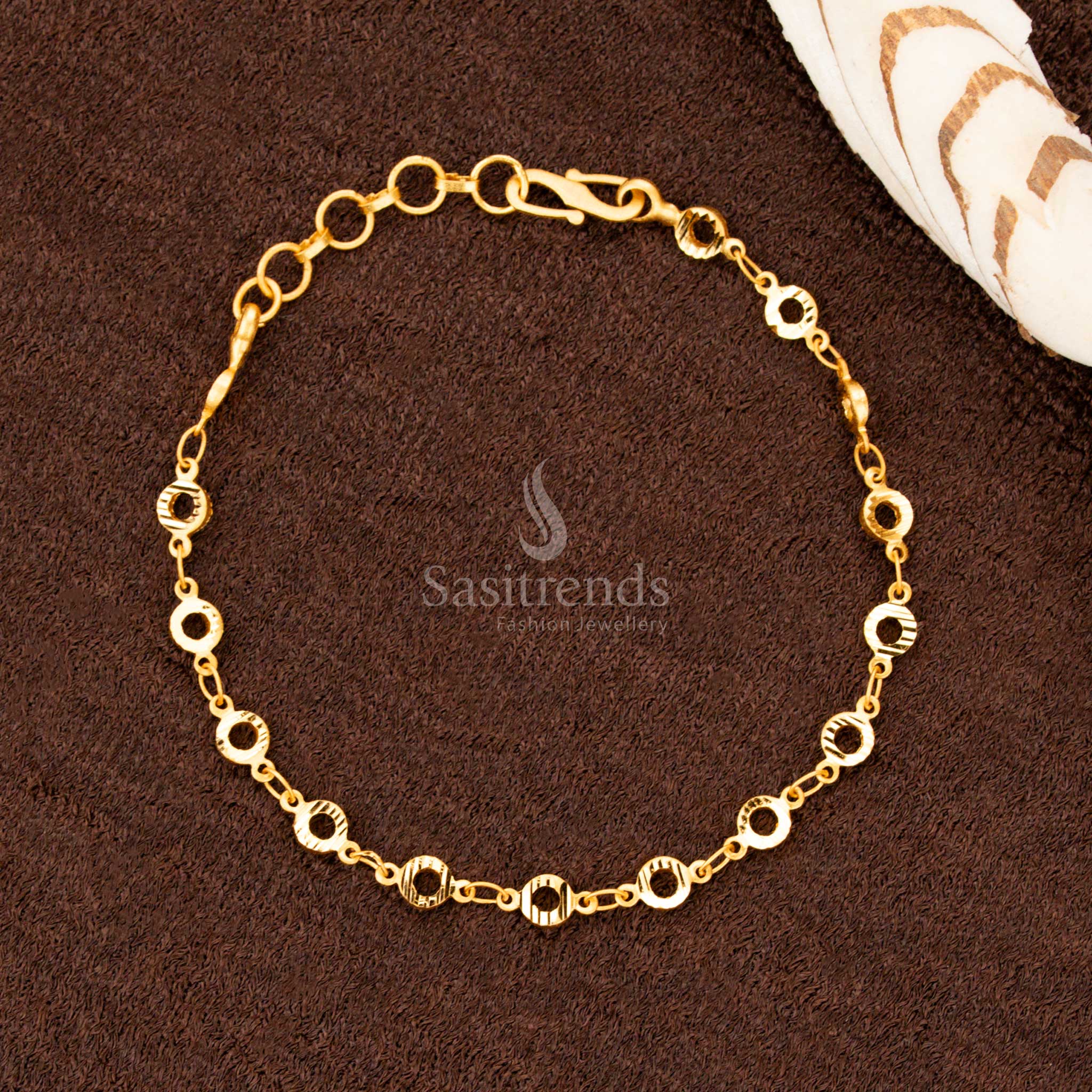 Collection of Guaranteed 1 Gram Micro Gold Plated Bracelet | Elegant Design for Teens - Sasitrends - Image 26