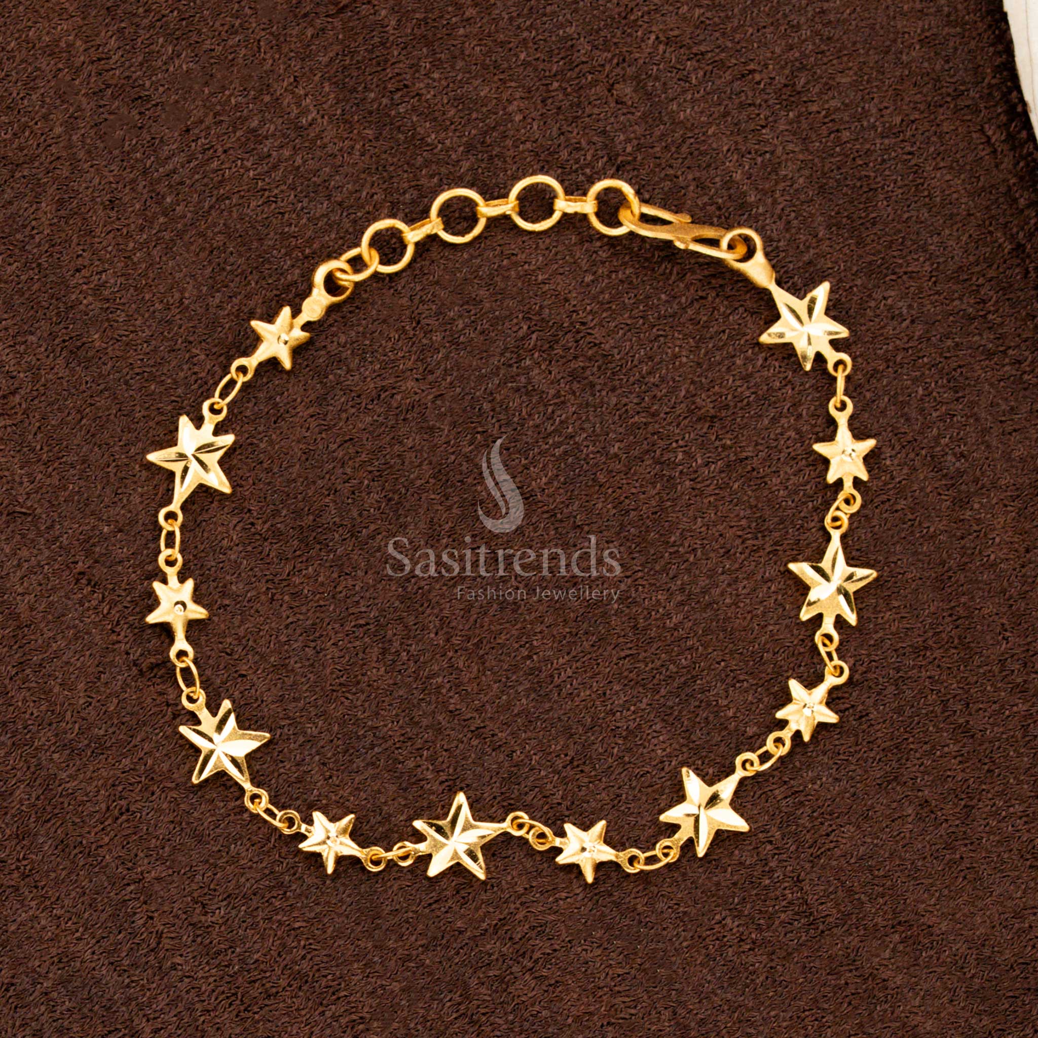 Collection of Guaranteed 1 Gram Micro Gold Plated Bracelet | Elegant Design for Teens - Sasitrends - Image 27